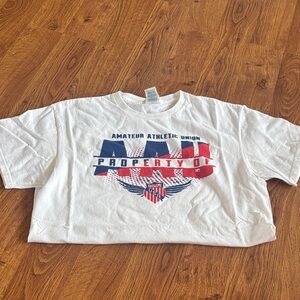 Amateur Athletic Union White Graphic Tee